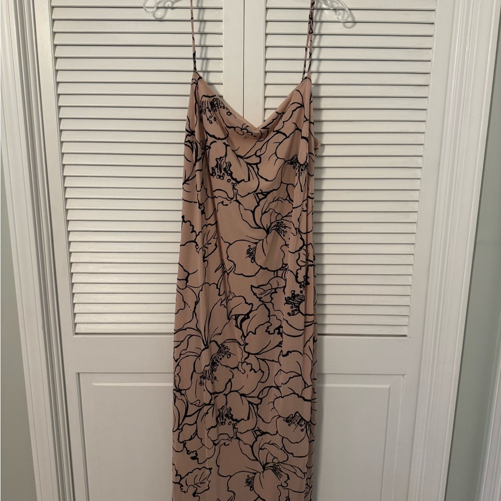 Fashion Nova Floral Beige Mini Dress
